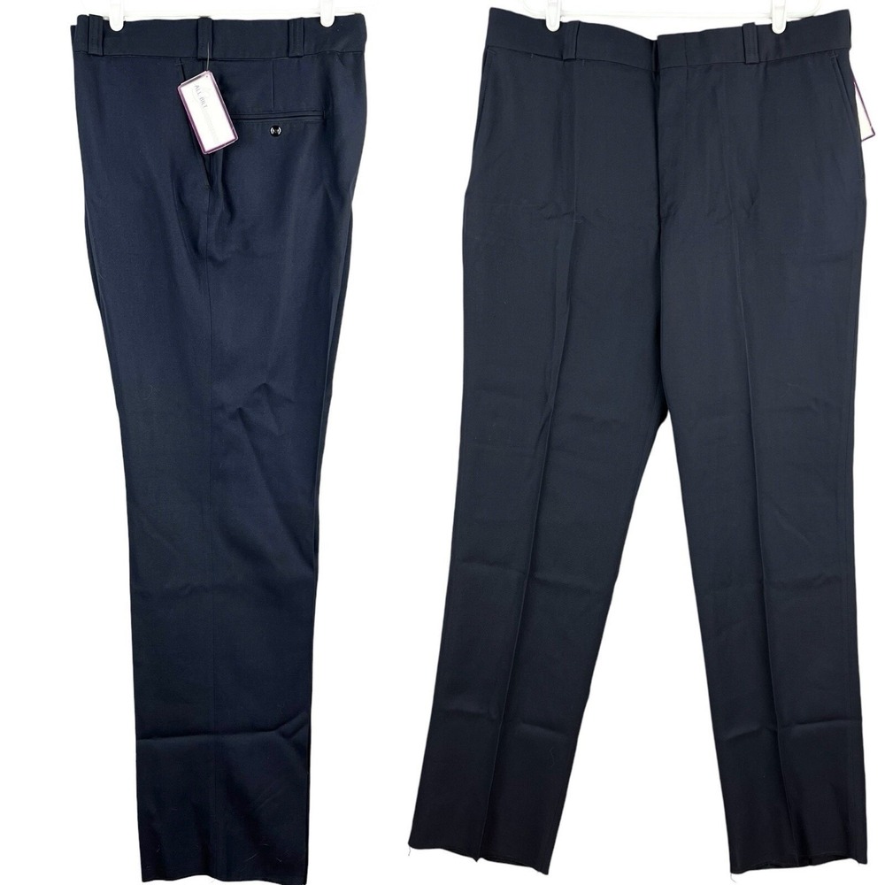 Flying Cross Women's All-Bilt Wool Blend Navy Trouser Pants Size 20R No Hem NWT